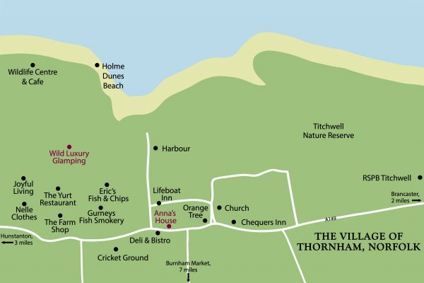 Thornham Norfolk Village Map 2020